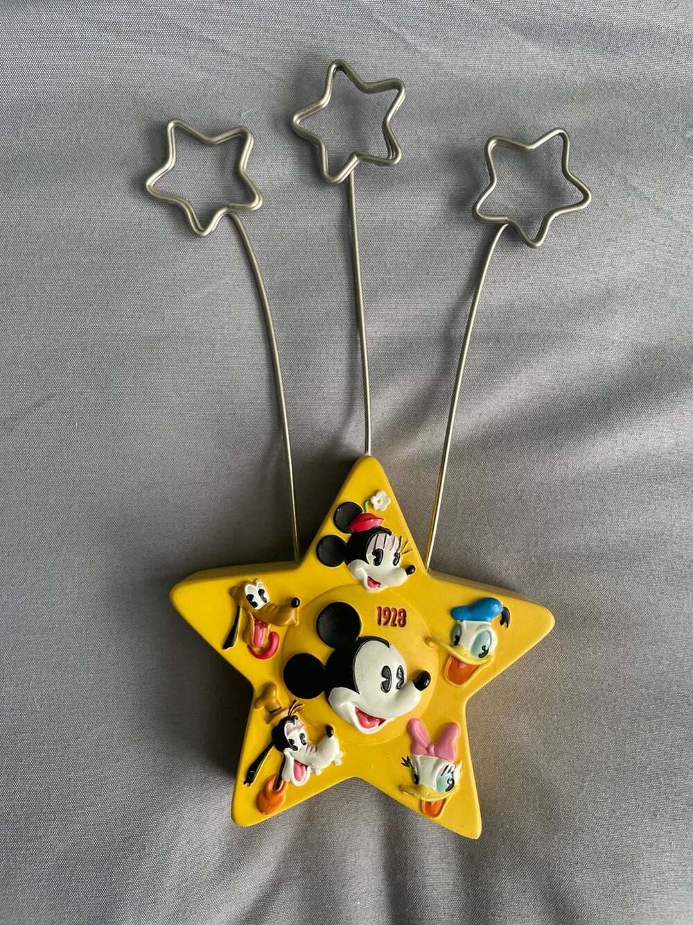 Hallmark Disney Walt's 100th Birthday 1928-2001 Yellow Star Photo Clip Holder